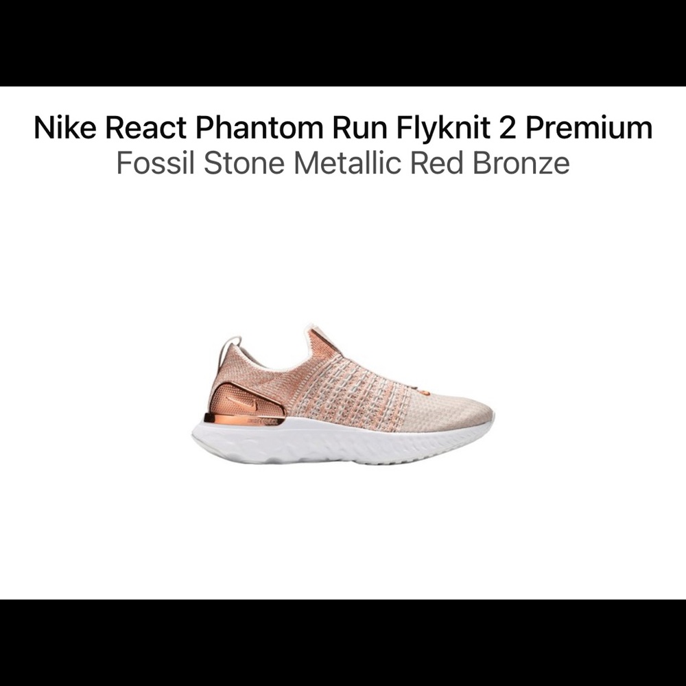 COPY - Nike React Phantom Flyknit 2 Premium in Fossil Stone Metallic Red Bronze